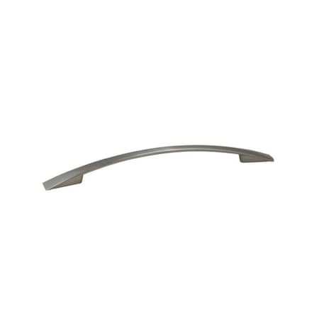 Crown 8" Modern Bow Cabinet Pull with 6-3/10" Center to Center Satin Nickel Finish CHP82106SN
